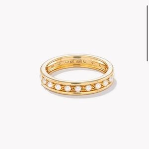 Drew Pearl Band AS IS Kendra Scott Fine Jewelry Ring Gold Size 5